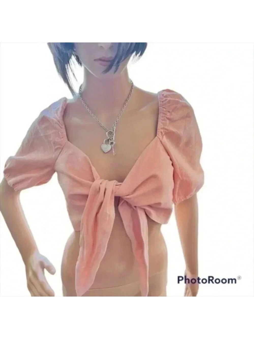 After Market Crop Tie Top Y2K size Medium